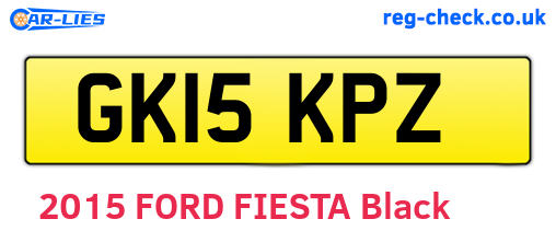 GK15KPZ are the vehicle registration plates.