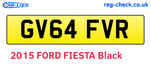 GV64FVR are the vehicle registration plates.