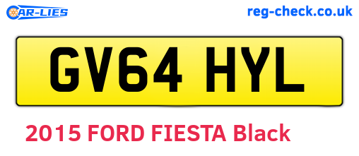 GV64HYL are the vehicle registration plates.