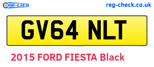 GV64NLT are the vehicle registration plates.
