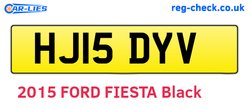 HJ15DYV are the vehicle registration plates.