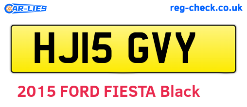 HJ15GVY are the vehicle registration plates.