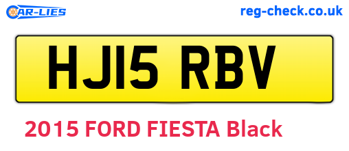 HJ15RBV are the vehicle registration plates.