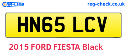 HN65LCV are the vehicle registration plates.