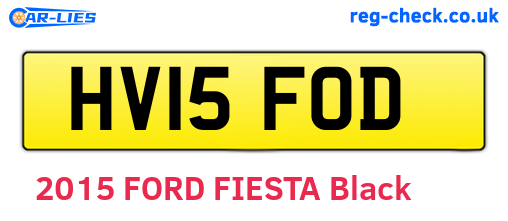 HV15FOD are the vehicle registration plates.