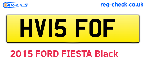 HV15FOF are the vehicle registration plates.