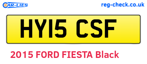 HY15CSF are the vehicle registration plates.