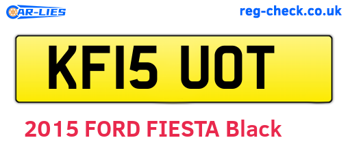 KF15UOT are the vehicle registration plates.