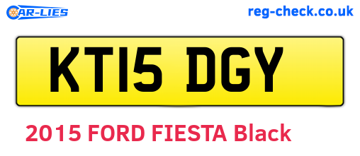 KT15DGY are the vehicle registration plates.