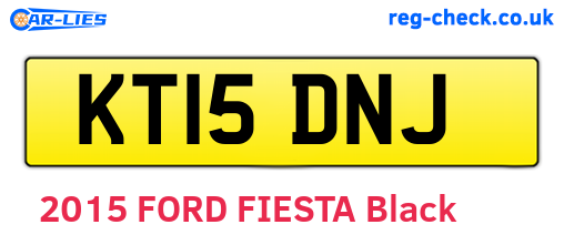 KT15DNJ are the vehicle registration plates.