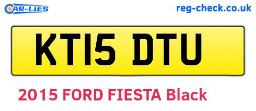 KT15DTU are the vehicle registration plates.