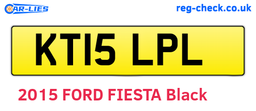 KT15LPL are the vehicle registration plates.