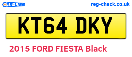 KT64DKY are the vehicle registration plates.