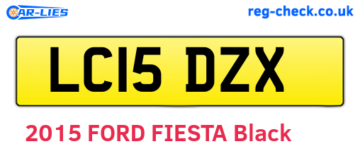 LC15DZX are the vehicle registration plates.