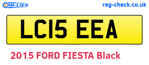 LC15EEA are the vehicle registration plates.