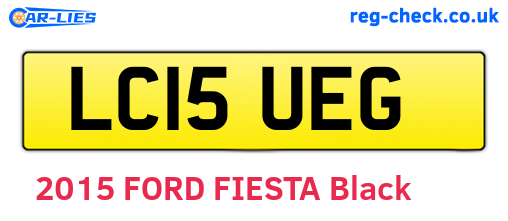 LC15UEG are the vehicle registration plates.