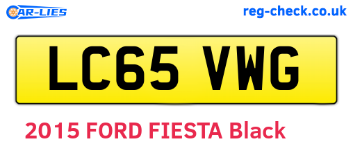 LC65VWG are the vehicle registration plates.