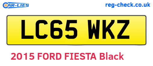 LC65WKZ are the vehicle registration plates.