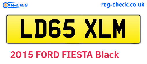 LD65XLM are the vehicle registration plates.