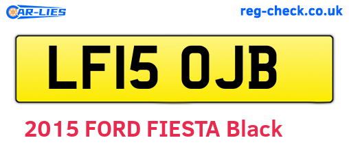 LF15OJB are the vehicle registration plates.