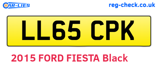 LL65CPK are the vehicle registration plates.