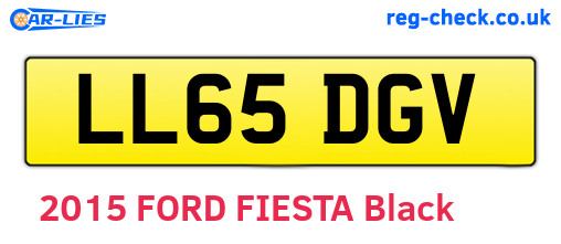 LL65DGV are the vehicle registration plates.