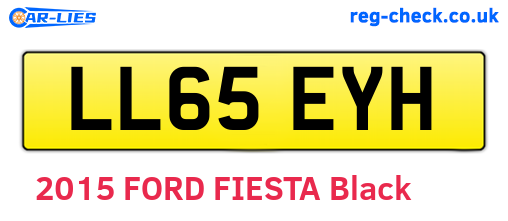 LL65EYH are the vehicle registration plates.