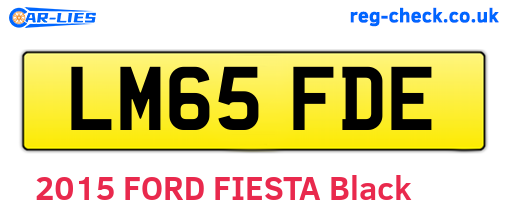 LM65FDE are the vehicle registration plates.