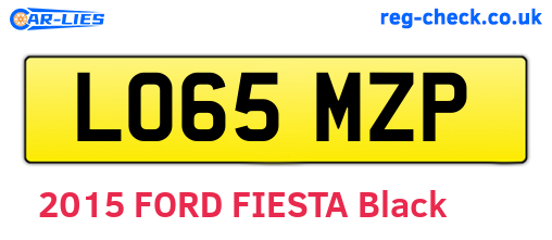 LO65MZP are the vehicle registration plates.