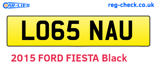 LO65NAU are the vehicle registration plates.