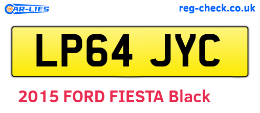 LP64JYC are the vehicle registration plates.