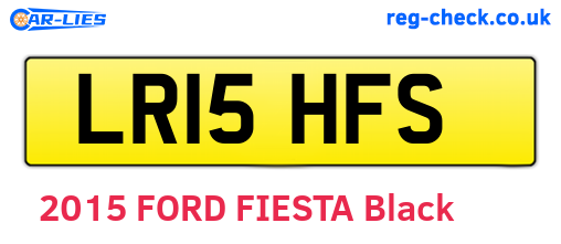 LR15HFS are the vehicle registration plates.