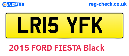 LR15YFK are the vehicle registration plates.