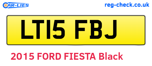 LT15FBJ are the vehicle registration plates.