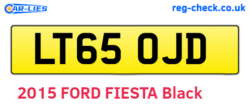 LT65OJD are the vehicle registration plates.