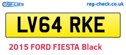 LV64RKE are the vehicle registration plates.