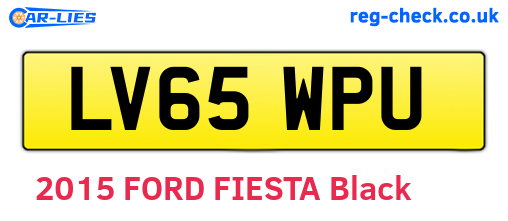 LV65WPU are the vehicle registration plates.