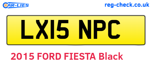 LX15NPC are the vehicle registration plates.
