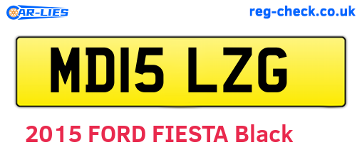 MD15LZG are the vehicle registration plates.