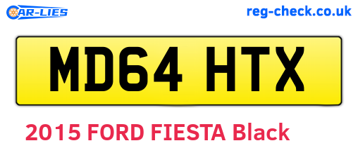 MD64HTX are the vehicle registration plates.