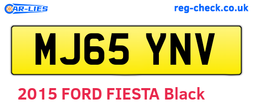 MJ65YNV are the vehicle registration plates.