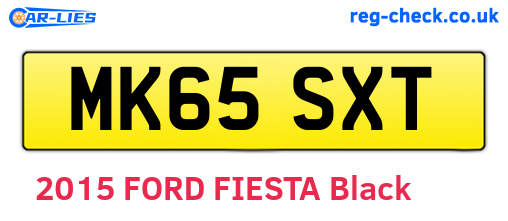 MK65SXT are the vehicle registration plates.