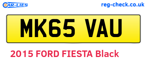 MK65VAU are the vehicle registration plates.