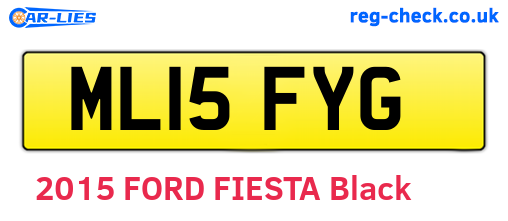 ML15FYG are the vehicle registration plates.