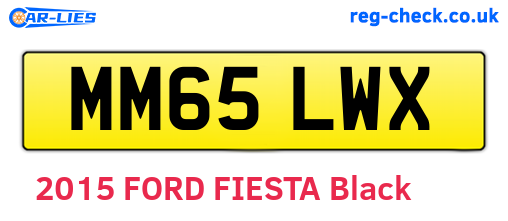 MM65LWX are the vehicle registration plates.