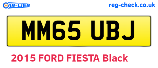 MM65UBJ are the vehicle registration plates.