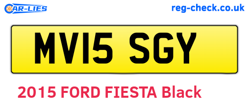 MV15SGY are the vehicle registration plates.