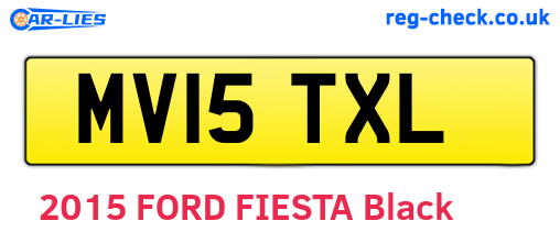 MV15TXL are the vehicle registration plates.