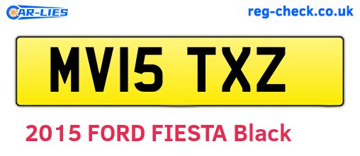 MV15TXZ are the vehicle registration plates.