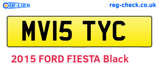 MV15TYC are the vehicle registration plates.